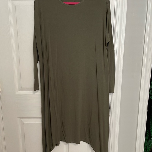 Mimu Maxi asymmetrical olive edge frock dress sold out - Picture 6 of 11